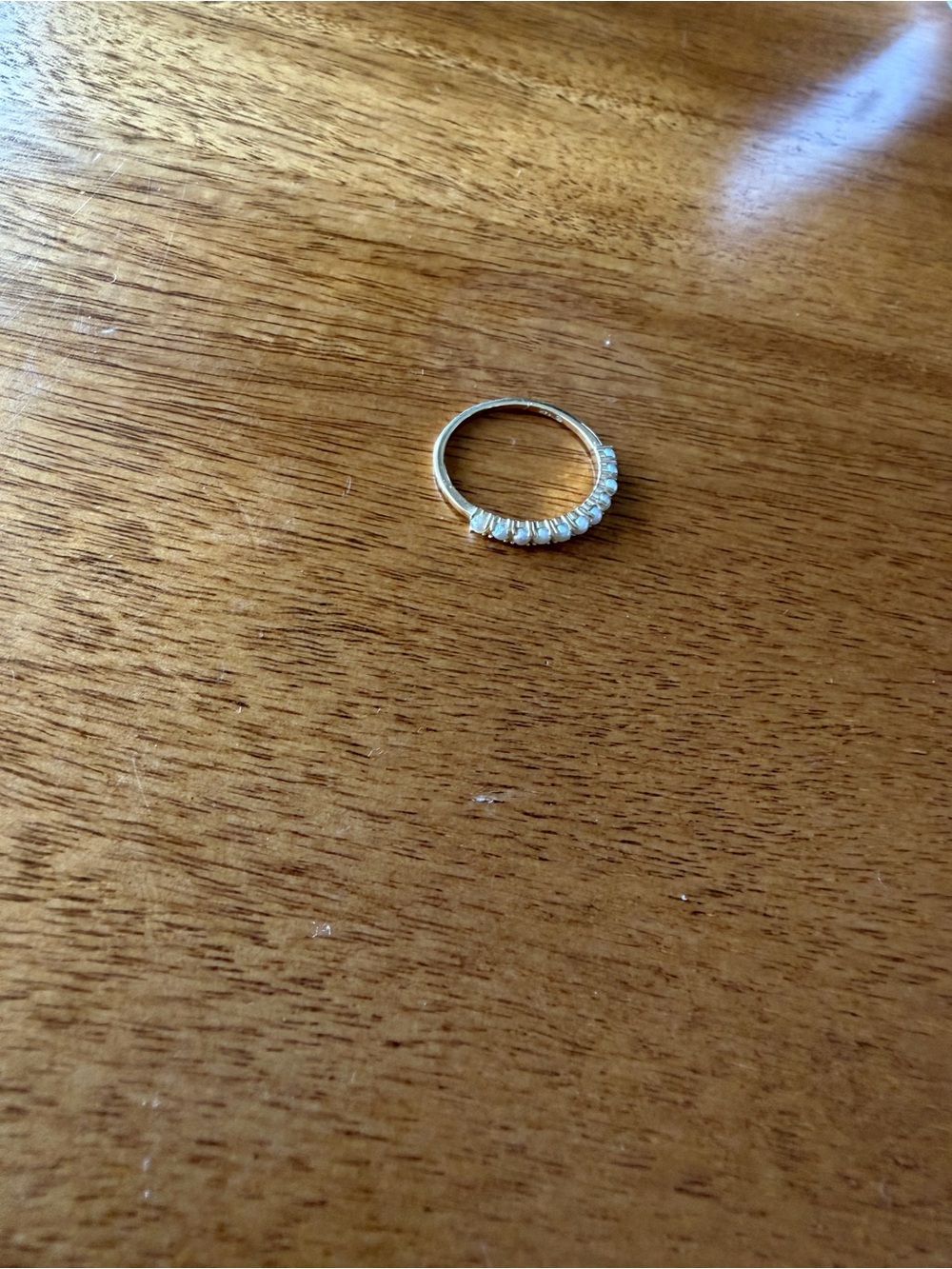 Mejuri 14k pearl half eternity ring size 6 - Picture 4 of 6